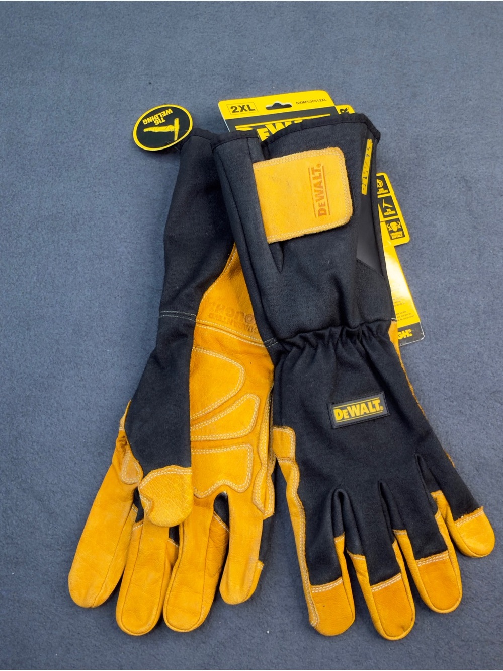 DEWALT DXMF030512XL TIG Welding Gloves 2XL Premium Buffalo Leather NWT